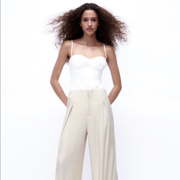 Zara Linen Corset Bodysuit - Picture 2 of 10